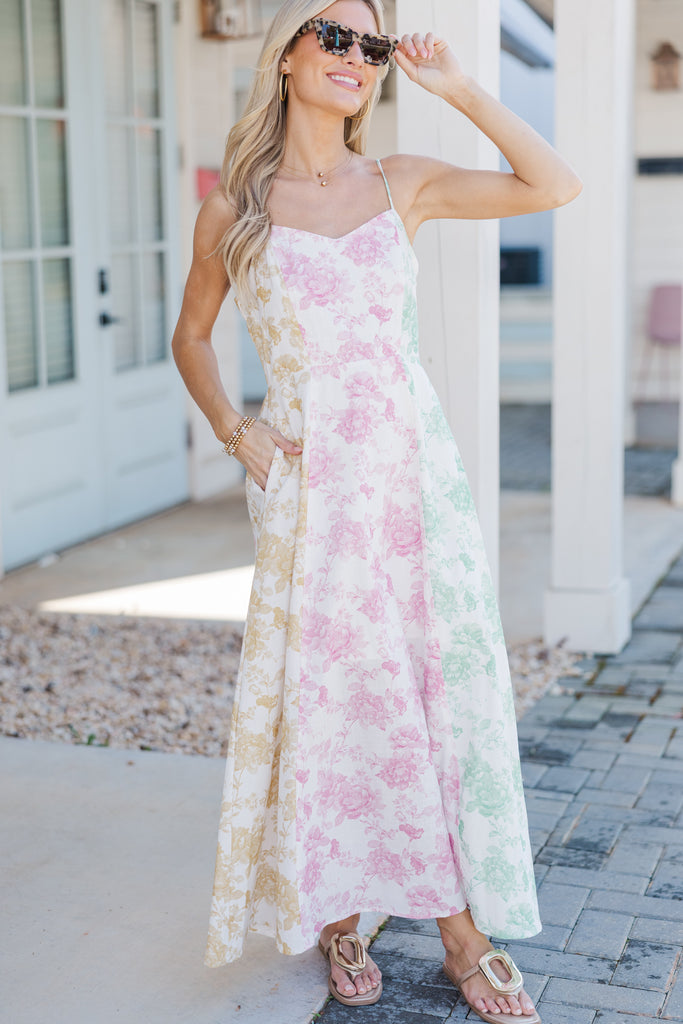 For The Joy Pink Floral Midi Dress – Shop the Mint