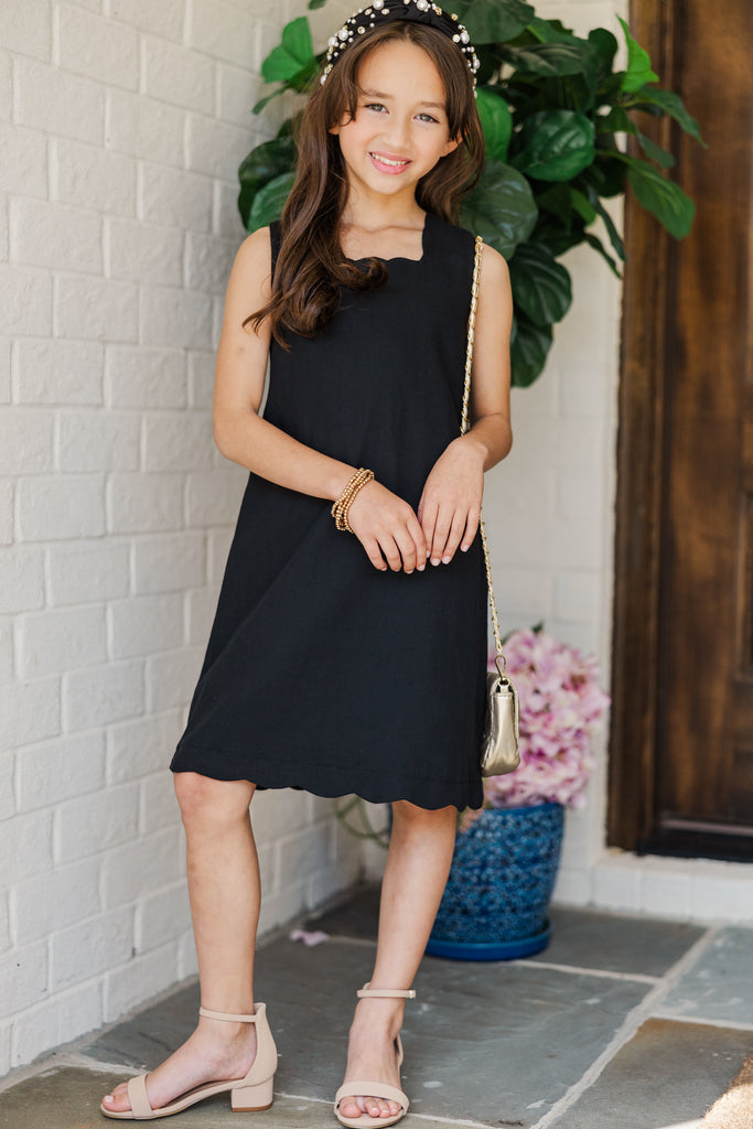 Girls: Linen Scalloped Mini Dress – Shop the Mint