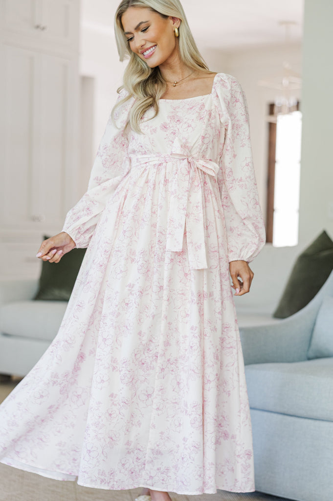 NURSING COLLECTION: Feeling Oh So Sweet Pink Toile Midi Dress – Shop the  Mint