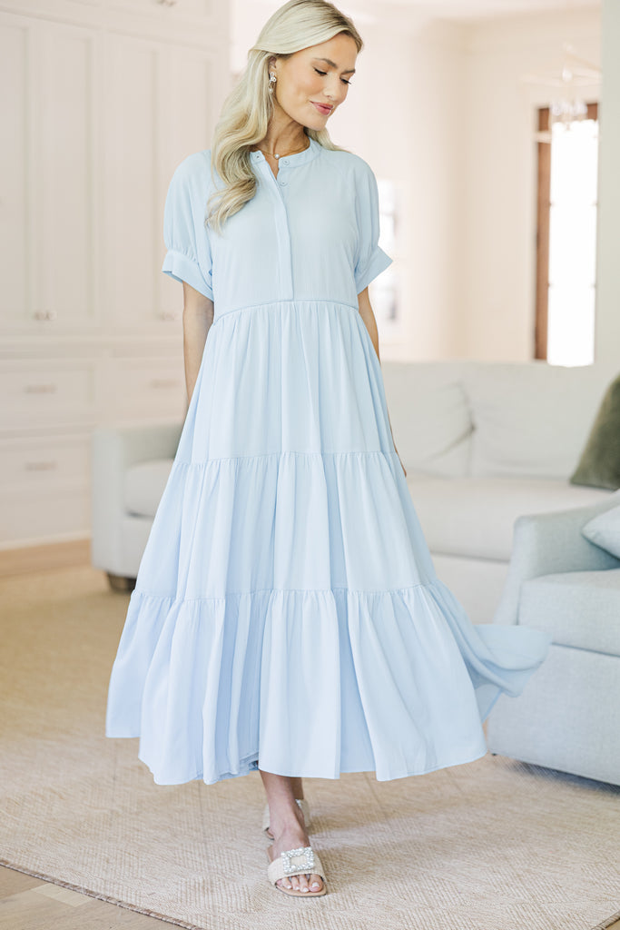 Nursing & Feeding Navy Blue Flare Midi Dress