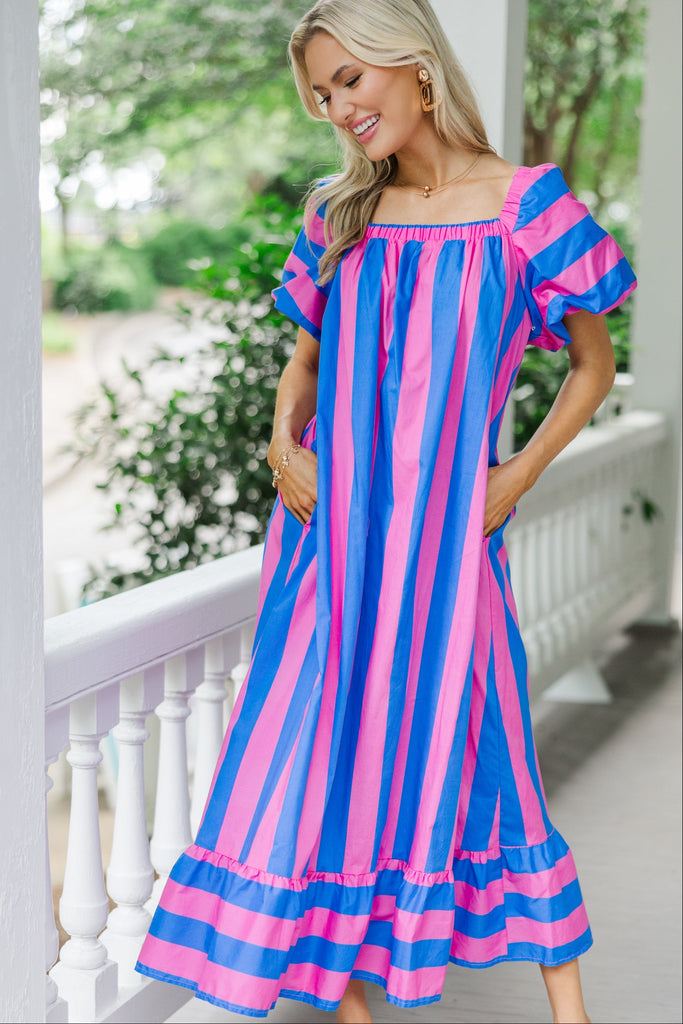 pink and royal blue dress Just Look Striped Midi – Shop the Mint Color:Georgia Clay Uniform Care Guide | YGroup_kesy-bow-tie-mini-dress Sweetheart Sleeves
