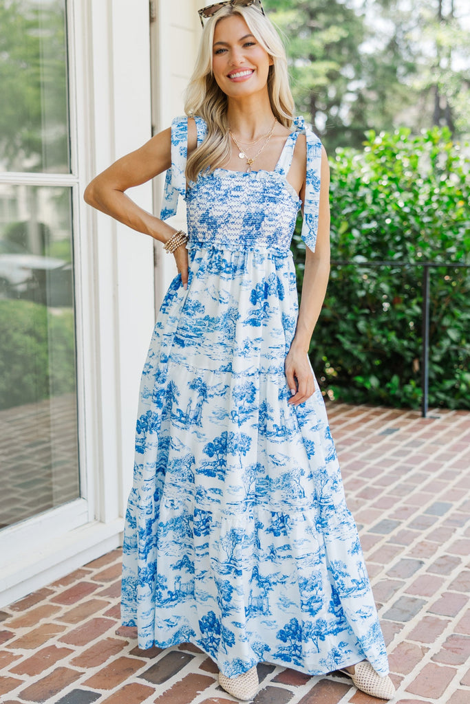 Another Day Blue Toile Maxi Dress Shop the Mint Another Day Blue Toile Maxi Dress Shop the Mint