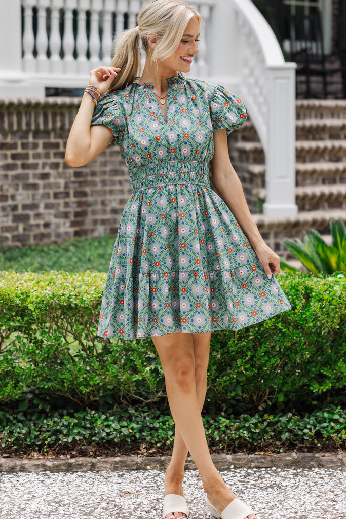 floral dress print Let's Get Going Teal Medallion Dress – Shop the Mint 20EOSAug25 Bright and playful Discover 31 Huge Wedding Color:Flower Wenge