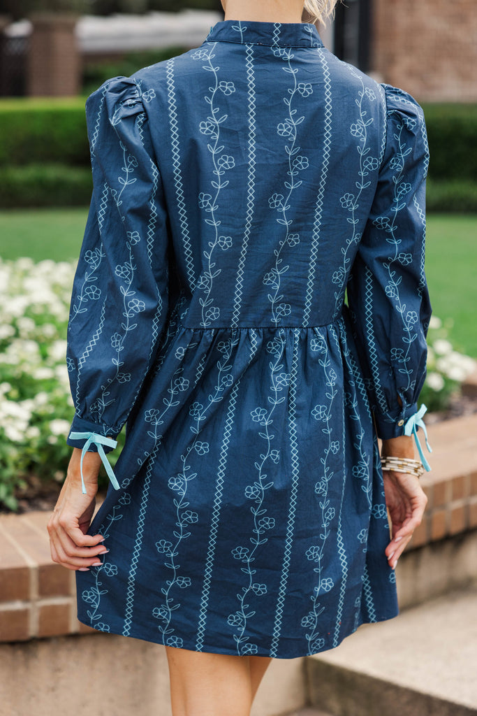 There's Always Hope Navy Floral Dress – Shop the Mint