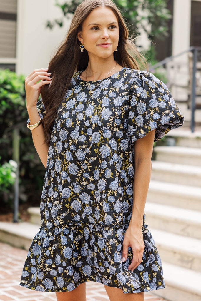 Out To Brunch Black Brocade Dress – Shop the Mint