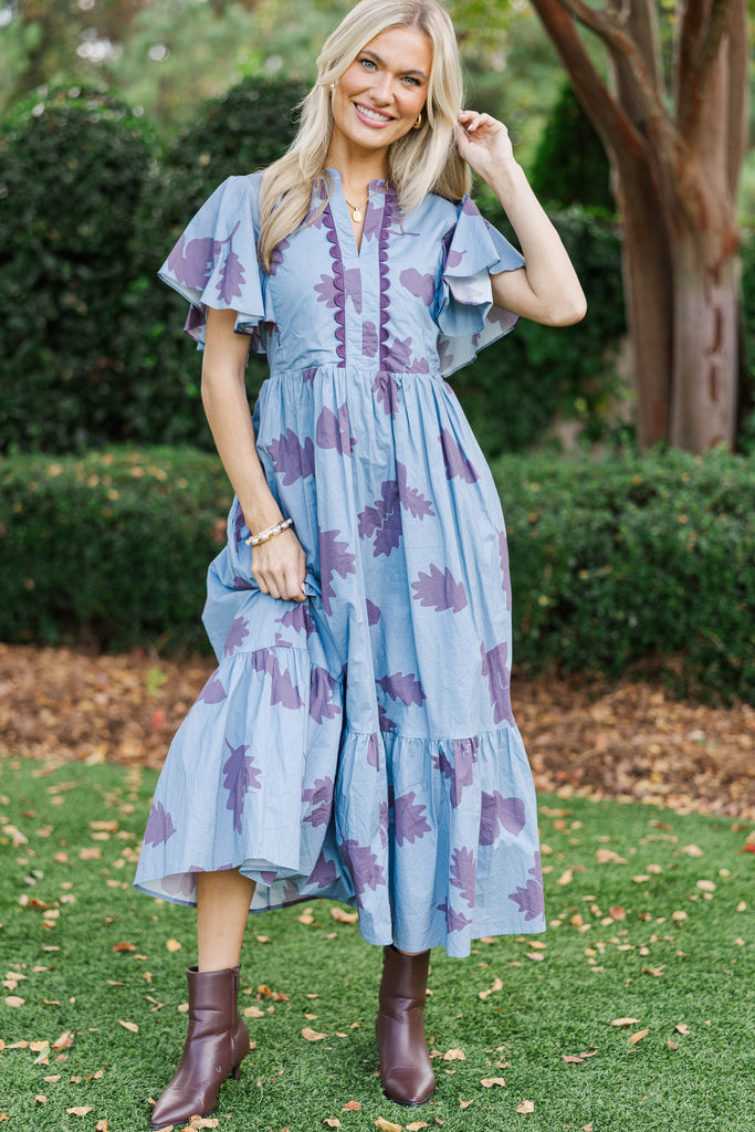 Showing You My Best Plum Floral Midi Dress – Shop the Mint