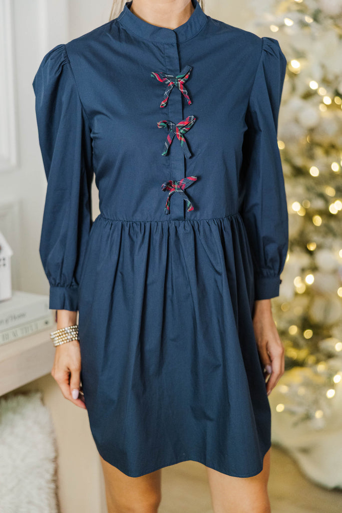 There's Always Hope Navy Blue Dress, Medium - The Mint Julep Boutique | Women's Boutique Clothing