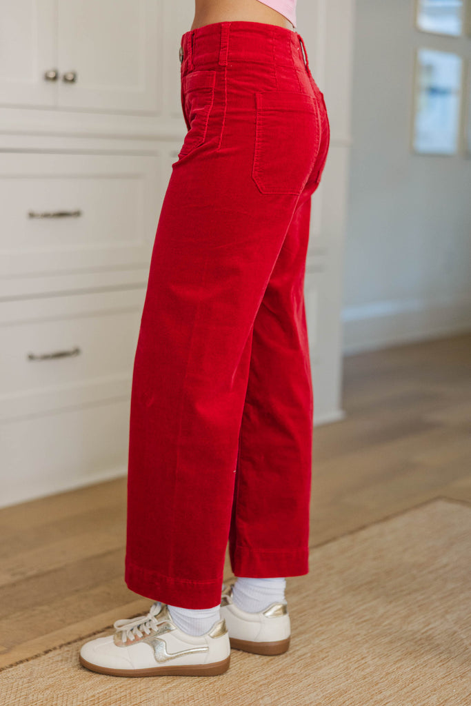 Big Dreams Red Corduroy Wide Leg Jeans – Shop the Mint