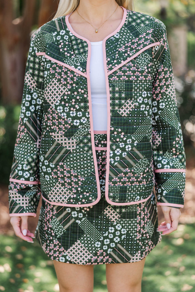 To The Countryside Olive Patchwork Jacket – Shop the Mint