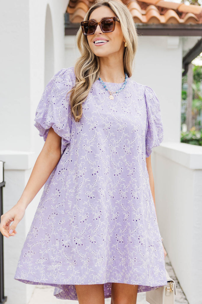 purple eyelet dress Signed With Love Lavender – Shop the Mint Sosandar Plunge Neck Oceana selects24 Ideal for daytime gatherings Size:18.5/34
