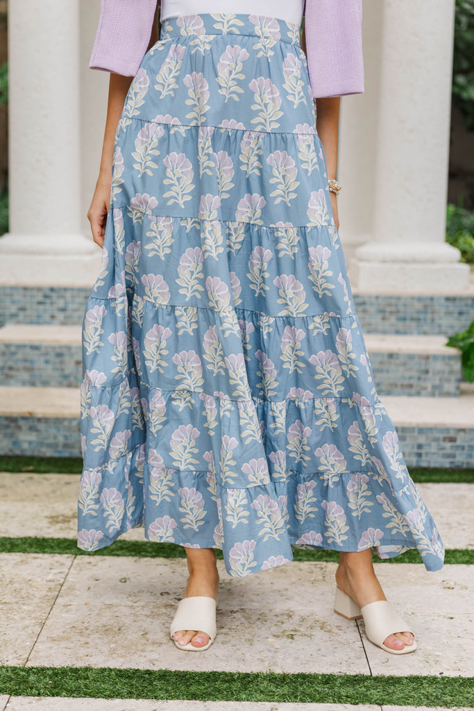 Heart Full Of Hope Blue Medallion Maxi Skirt – Shop the Mint