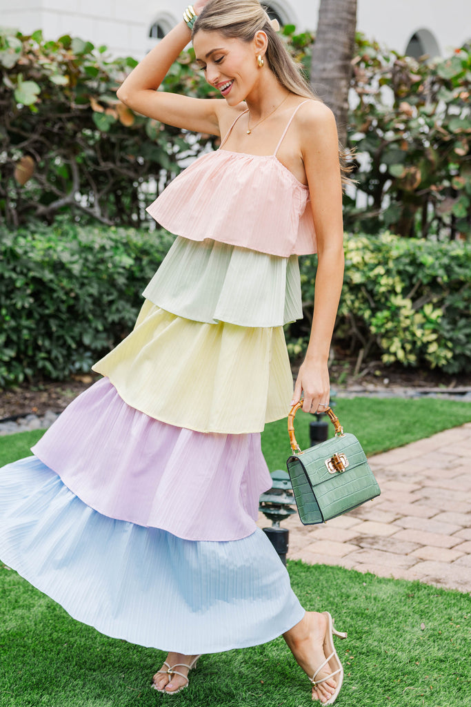 Cotton Candy Skies Pink Tiered Maxi Dress – Shop the Mint