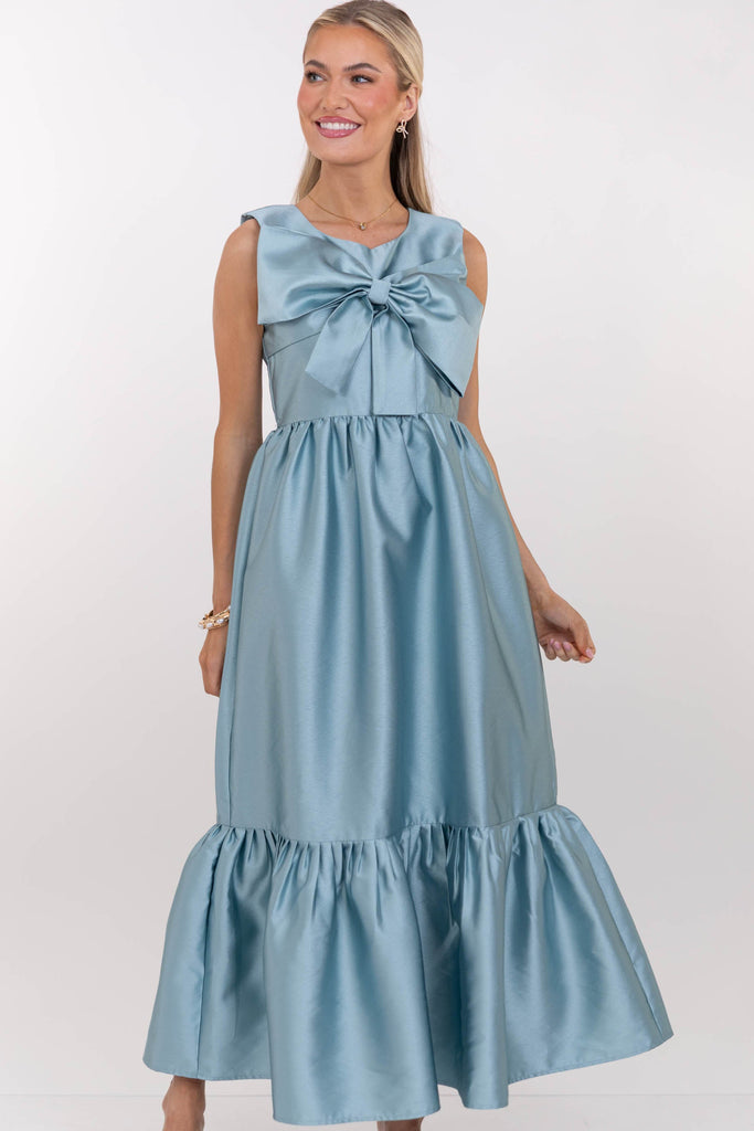 The Keepsake Light Blue Bow Dress – Shop the Mint
