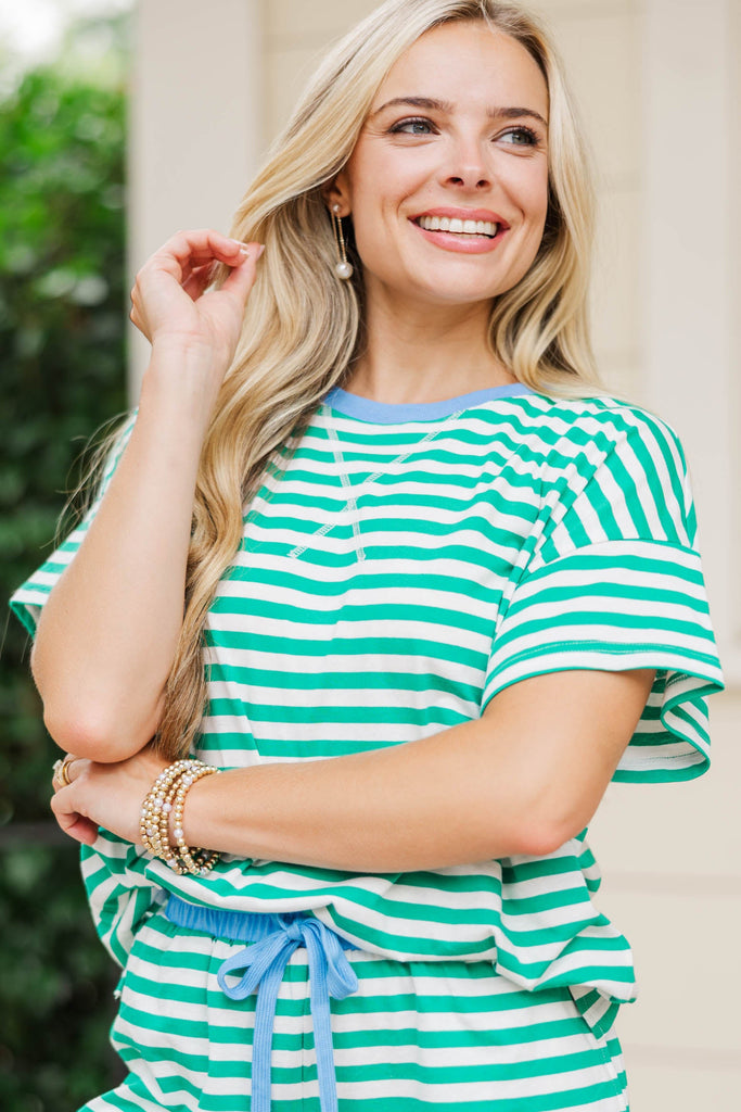It's A Dream Green Striped Top – Shop the Mint