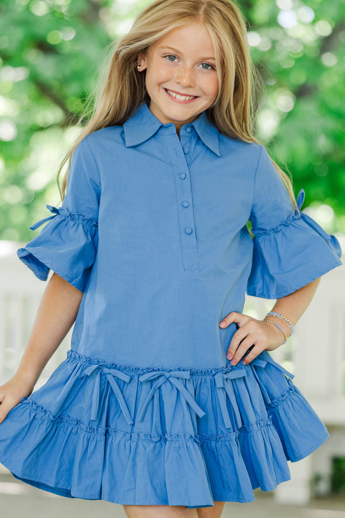 blue girls dress Girls: In A New Light Dress, (8/10) - The Mint Julep Boutique black homecoming dresses 2025 Style:Long-Sleeve Shirt Size:X-LARGE a special occasion