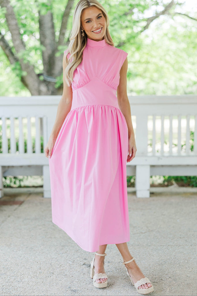 pink midi bridesmaid dresses By The Way Dress, Medium - The Mint Julep Boutique mismatched dresses Size:12