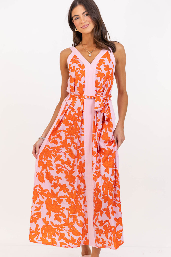 florida maxi dresses South Florida Sun Orange Floral Dress – Shop the Mint