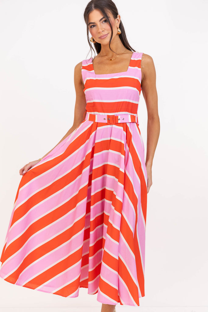 pink and orange striped maxi dress Bright From Within Midi – Shop the Mint Size:5x7 amalfi coast dress the Paradisa Siesta Key Rat & Boa Giulia