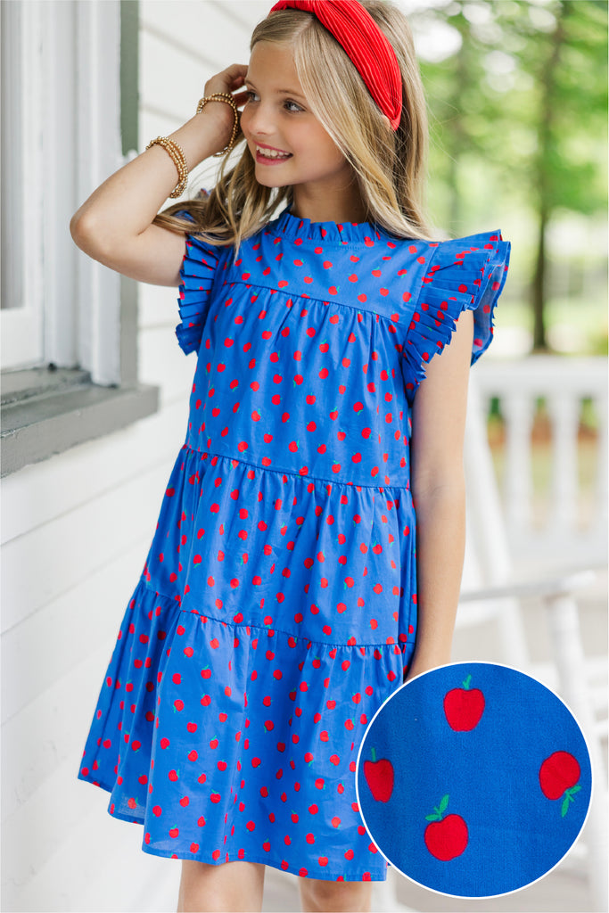 Navy Leaf Print Baby Doll Midi/Maxi main image 0