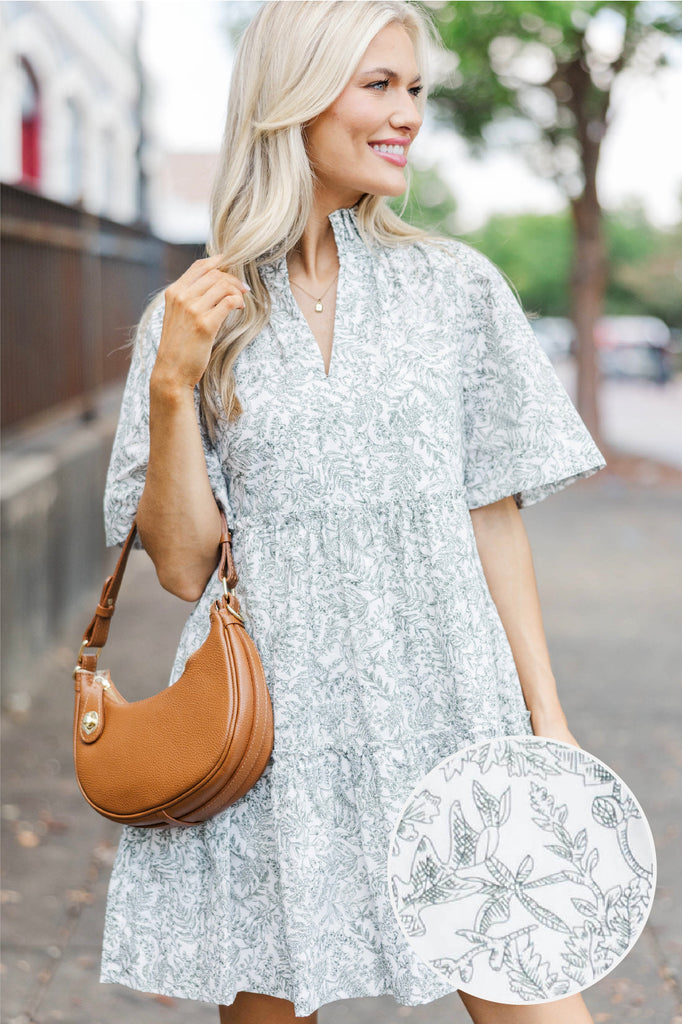 Feeling Your Best Green Toile Dress  Shop the Mint