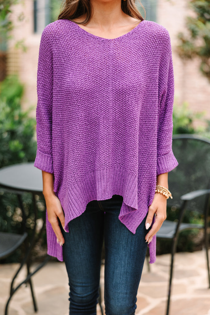 THML: This Is The Day Lilac Purple Chain Print Sweater – Shop the Mint