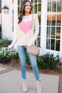 heart sweater, valentine's sweaters, v-day sweaters, cozy spring sweater