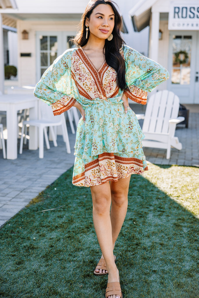 print dresses Wild Wonders Tan Tropical Leopard Print Dress – Shop the Mint main image 1
