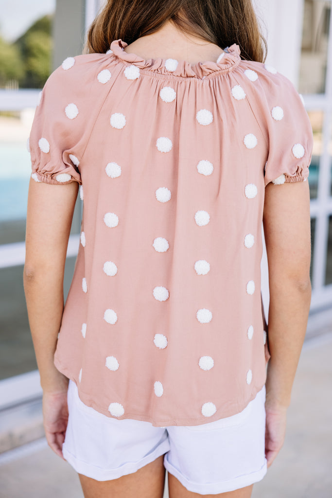 Polka Dot Short Sleeve Blouse