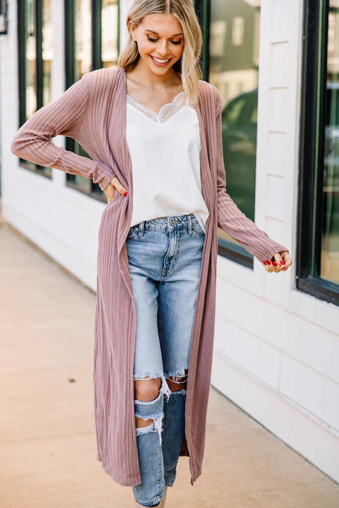 Pink hotsell duster sweater