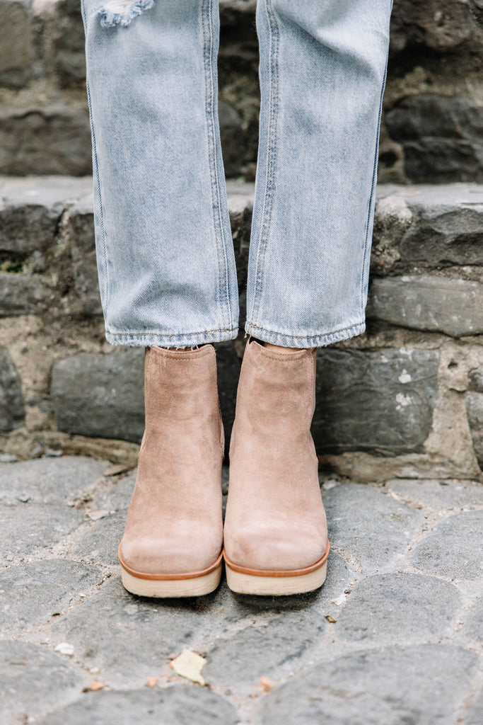 Bold Soul Taupe Brown Chunky Heel Booties – Shop the Mint