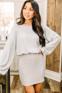 It's Only You Heather Gray Mini Dress