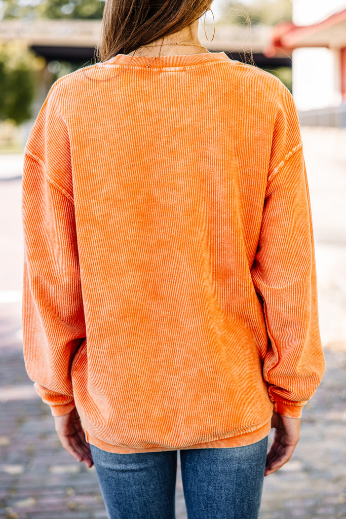 Lucky Brand Burnt Orange Oversize Pullover Sweater Split Hem Women's S –  Shop Thrift World