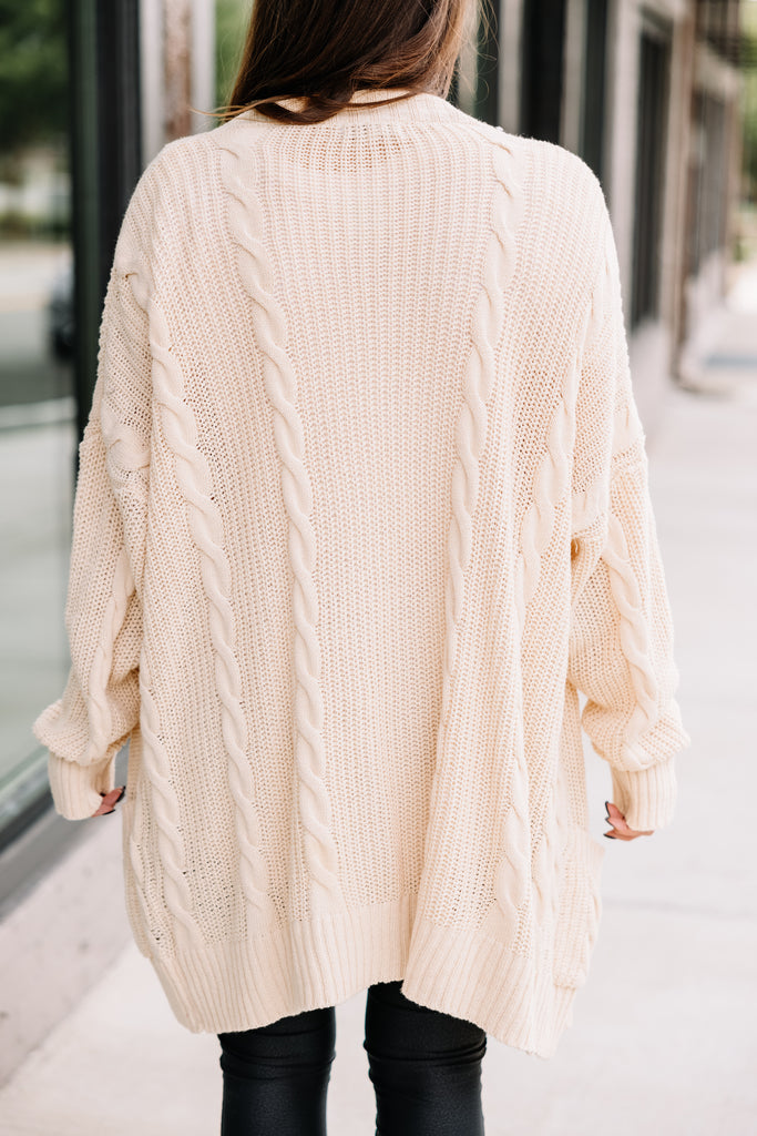 What You've Been Looking For Cream White Cable Knit Tunic – Shop the Mint