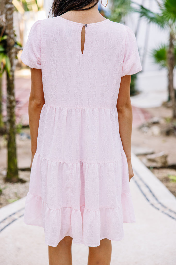 Miladys - Celebrate spring in this gorgeous pastel pink dress, complete  with bottom drop-tier and pretty pleating details. Perfect for wearing with  sandals or sneakers, it's bound to be on weekly rotation.