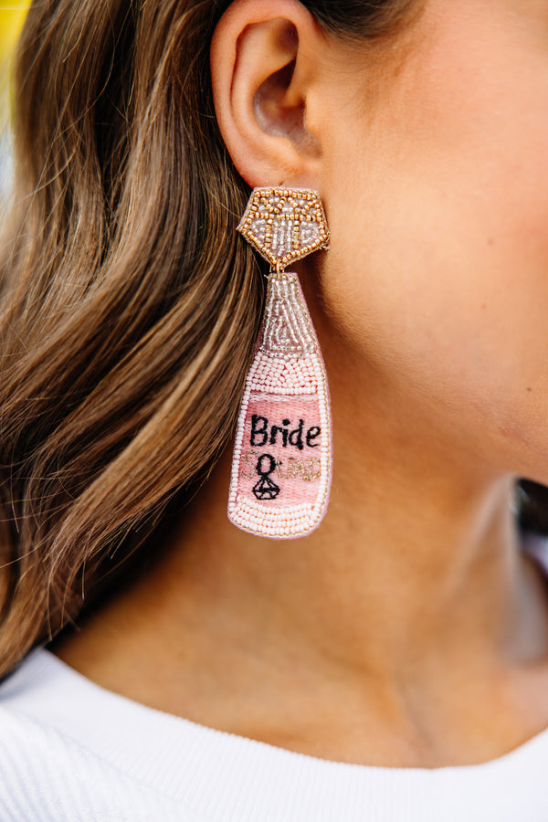 Bride and Bubbles Pink Earrings