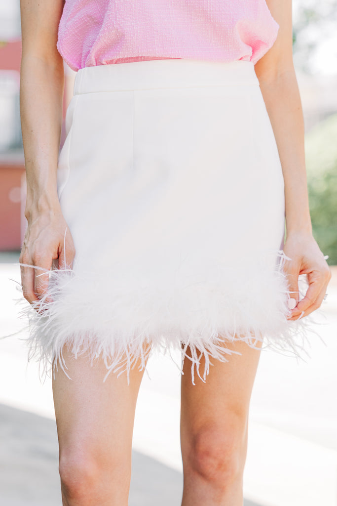 Extra Full High Waisted Feather Skirt Ostrich Feather Short
