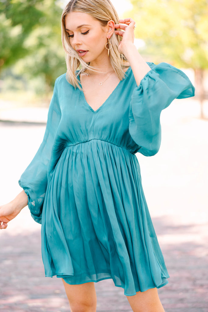 Make Your Day Emerald Green Babydoll Dress – Shop the Mint