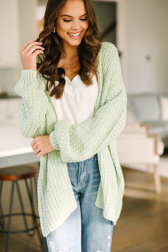 Face The Day Sage Green Cardigan – Shop the Mint