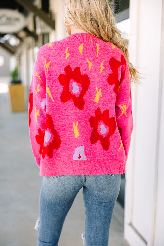 Take One Hot Pink Floral Cardigan – Shop the Mint