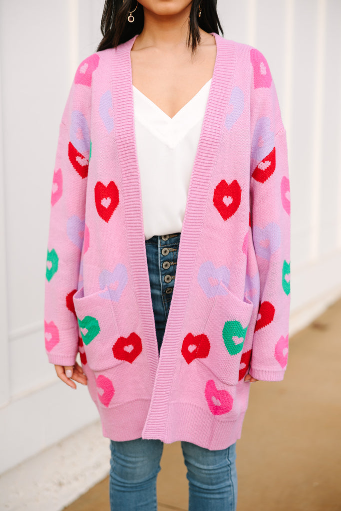Moving On Pink Heart Cardigan – Shop the Mint