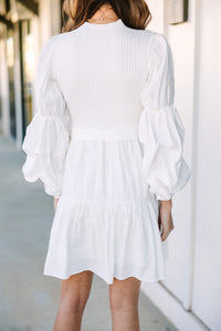 feminine white dress