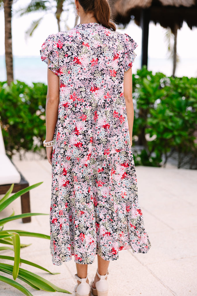 IT'S MY DAY WOVEN MIDI DRESS
