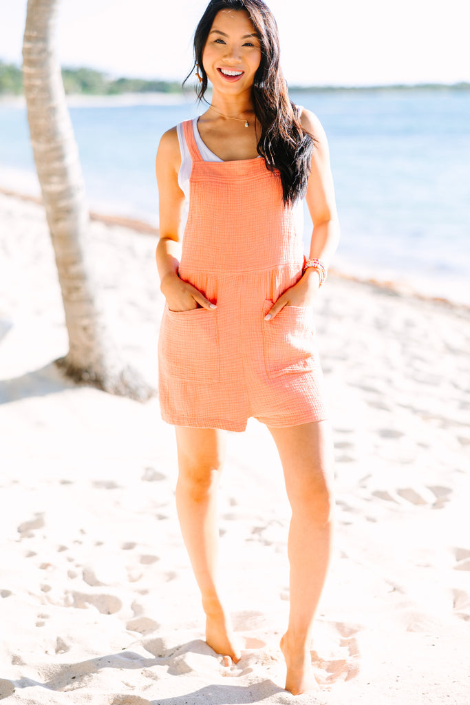 Let It All Go Burnt Orange Cotton Overalls – Shop the Mint