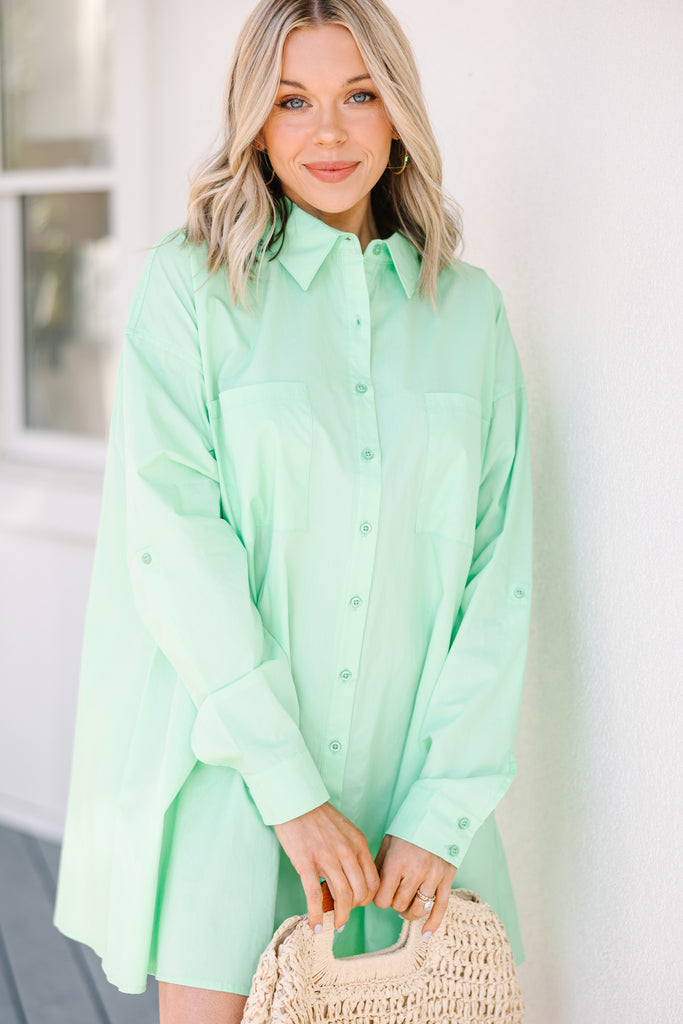 All Good Things Mint Green Shirt Dress Shop the Mint All Good Things Mint Green Shirt Dress Shop the Mint