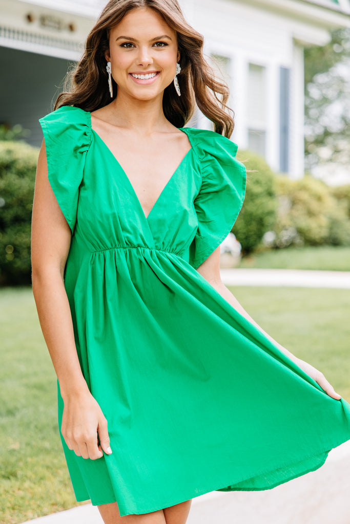 Best Days Ahead Kelly Green Ruffled Dress – Shop the Mint