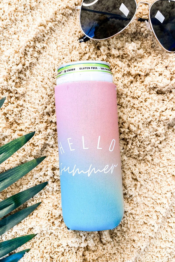 Hello Summer Pink Ombre Seltzer Koozie – Shop the Mint