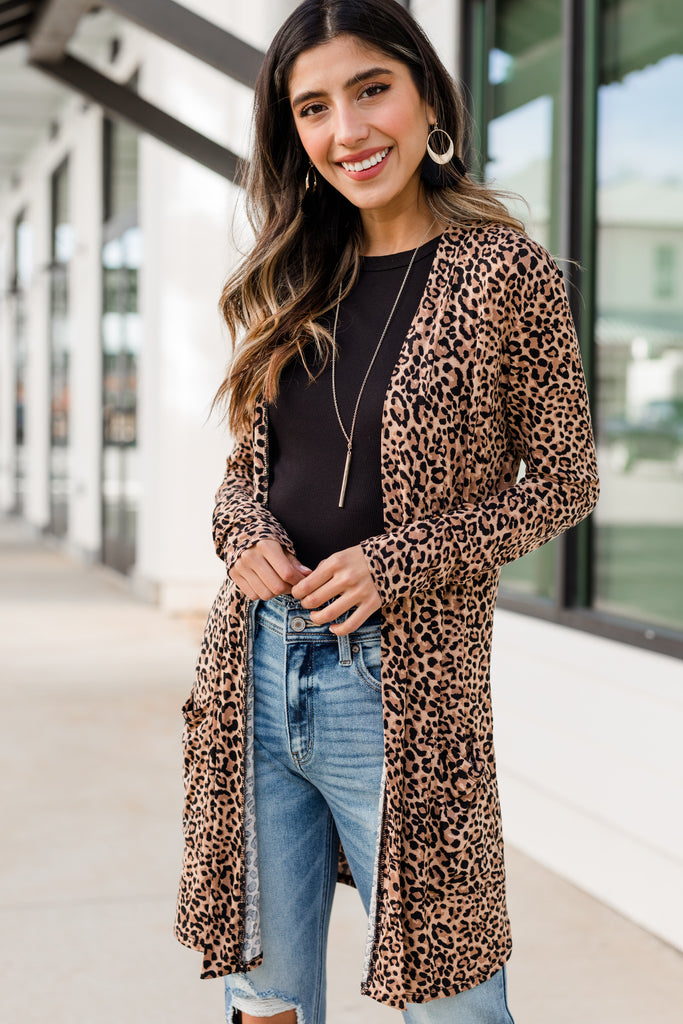 Leopard print maxi on sale cardigan