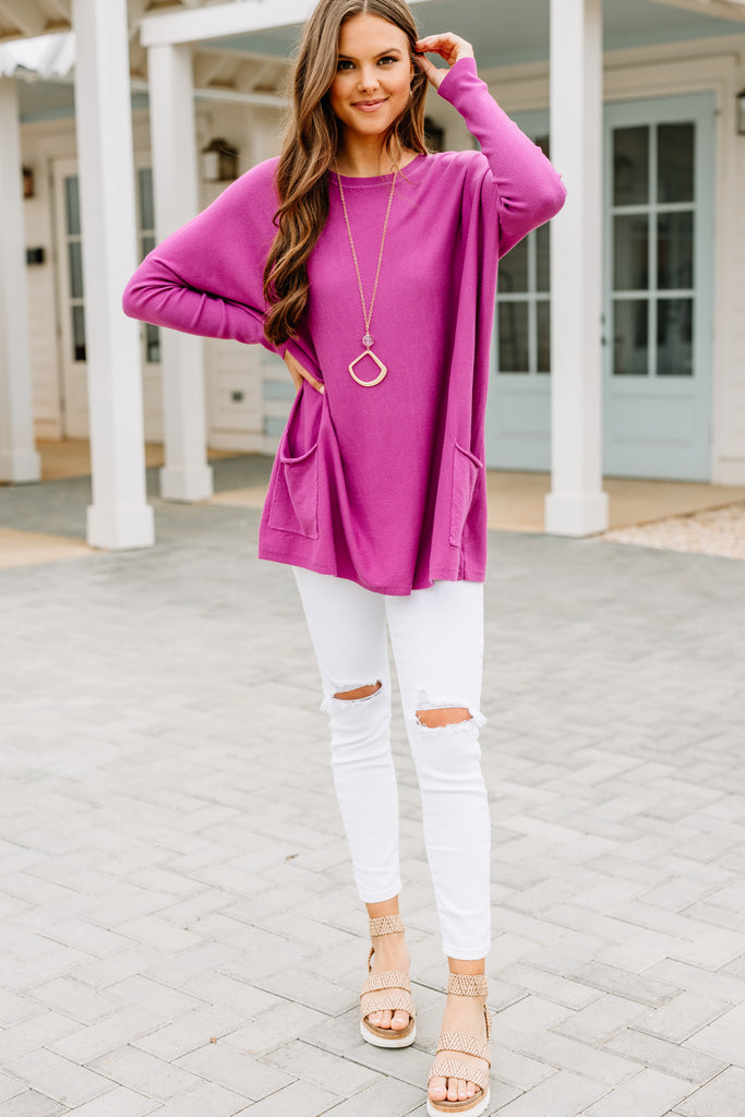 Curvy Pocket Tunic - Magenta - Lots of Goodies