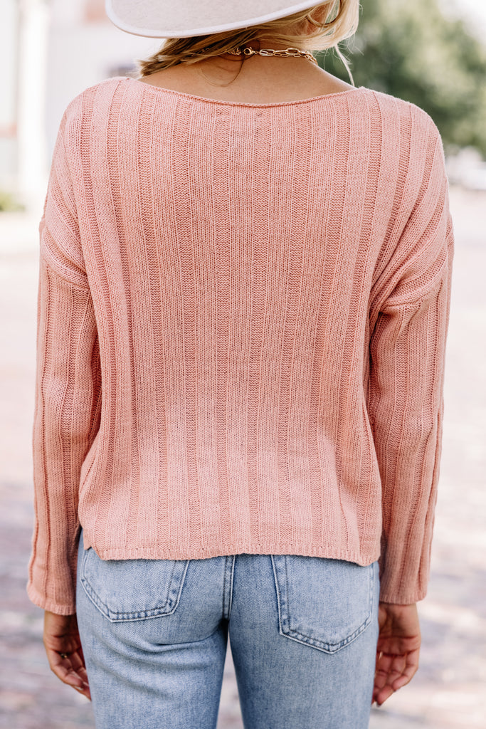 Create Your Look Blush Pink Ribbed Sweater Shop the Mint