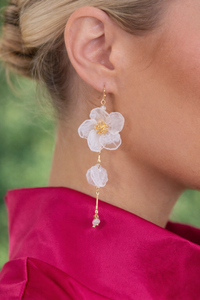 Soft Romance White Earrings